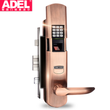 【窝托邦】ADEL 爱迪尔 US99指纹防盗门电子密码锁 刷卡感应锁 滑盖智能门锁 四合一（亮铬色）