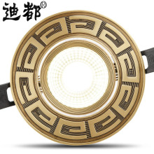 【窝托邦】迪都新中式射灯led天花灯嵌入式 欧式筒灯cob过道灯具美式牛眼灯