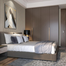 【窝托邦】现代港式风格（次卧）软装套餐4件套